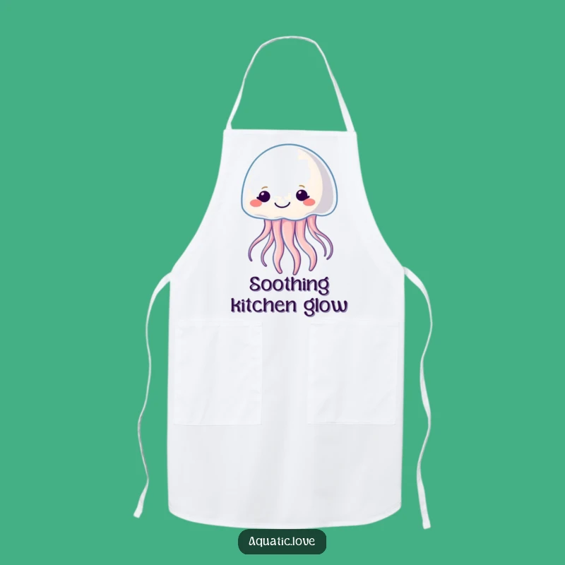 Funny Jellyfish Glow Apron - Kitchen Radiance, Practical Funny Gift for Cooks