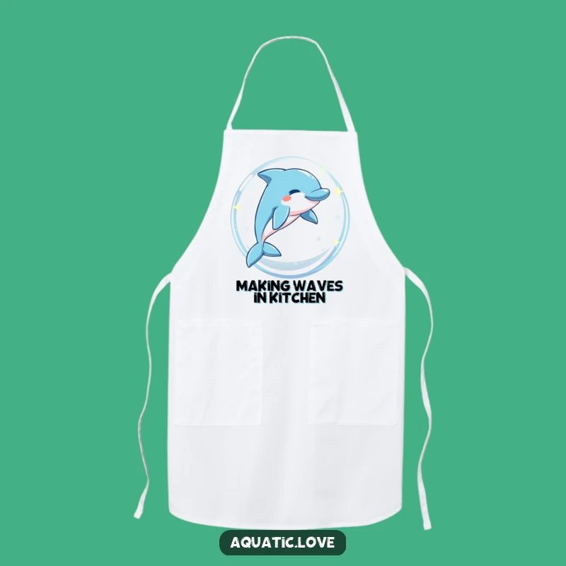 Funny Dolphin Bubble Arch Apron - Chef's Delight, Practical Funny Gift for Kitchen Fun