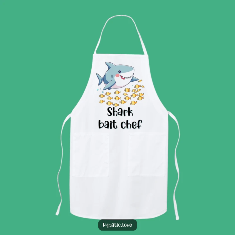 Funny Playful Shark Apron: Kitchen Chase Fun, Adorable Funny Gift