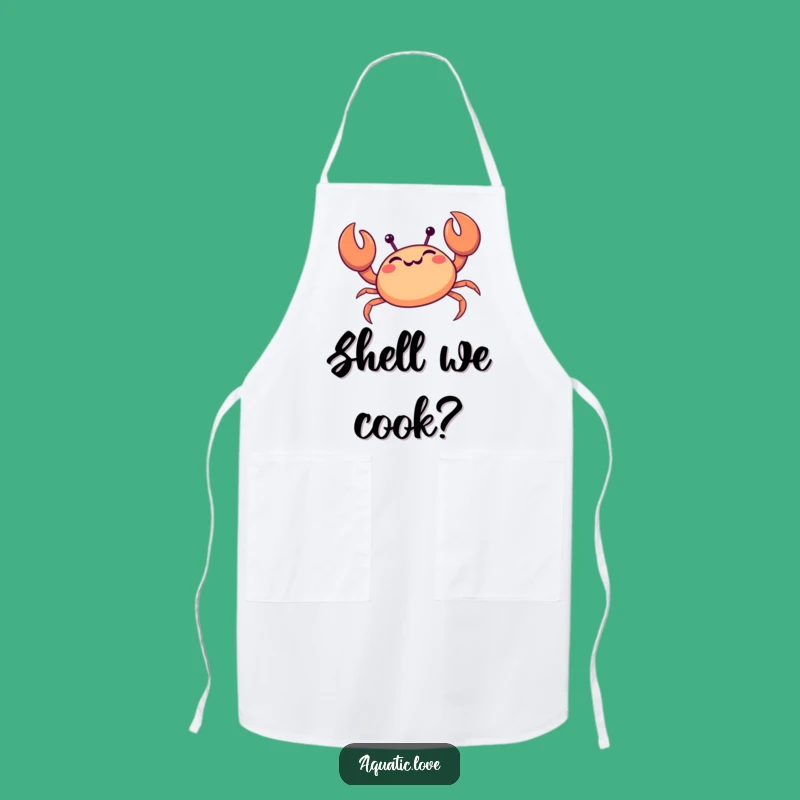 Funny Giggling Crab Apron: Happy Chef, Kitchen Humor, Great Funny Gift for Cooks