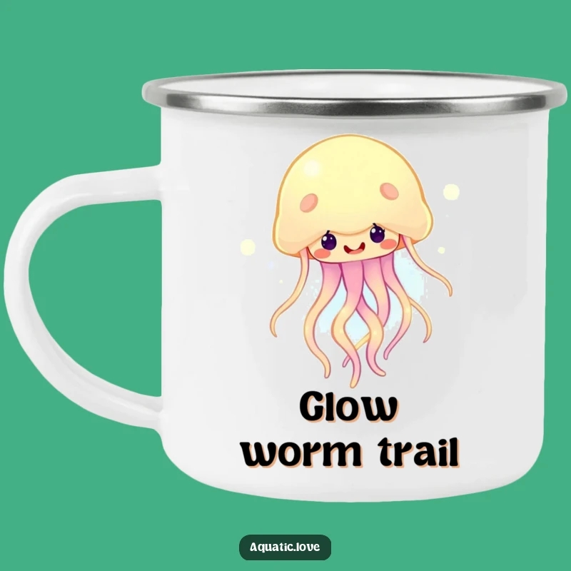 Funny Happy Jellyfish Camping Mug: Glow Under the Stars, Perfect Funny Gift