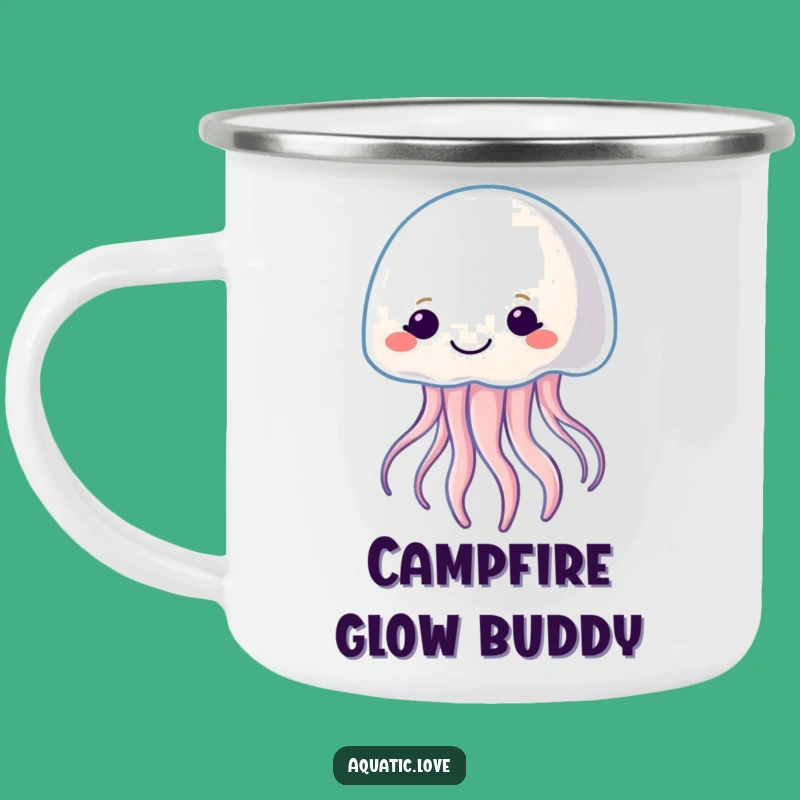 Funny Jellyfish Glow Camping Mug - Durable Light, Enchanting Funny Gift for Campers