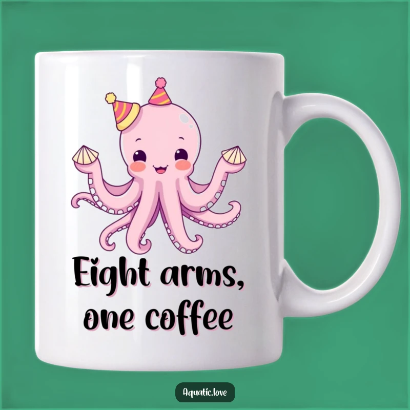 Funny Octopus Hats Mug: Juggling Joy, Whimsical Sea Fun, Perfect Funny Gift