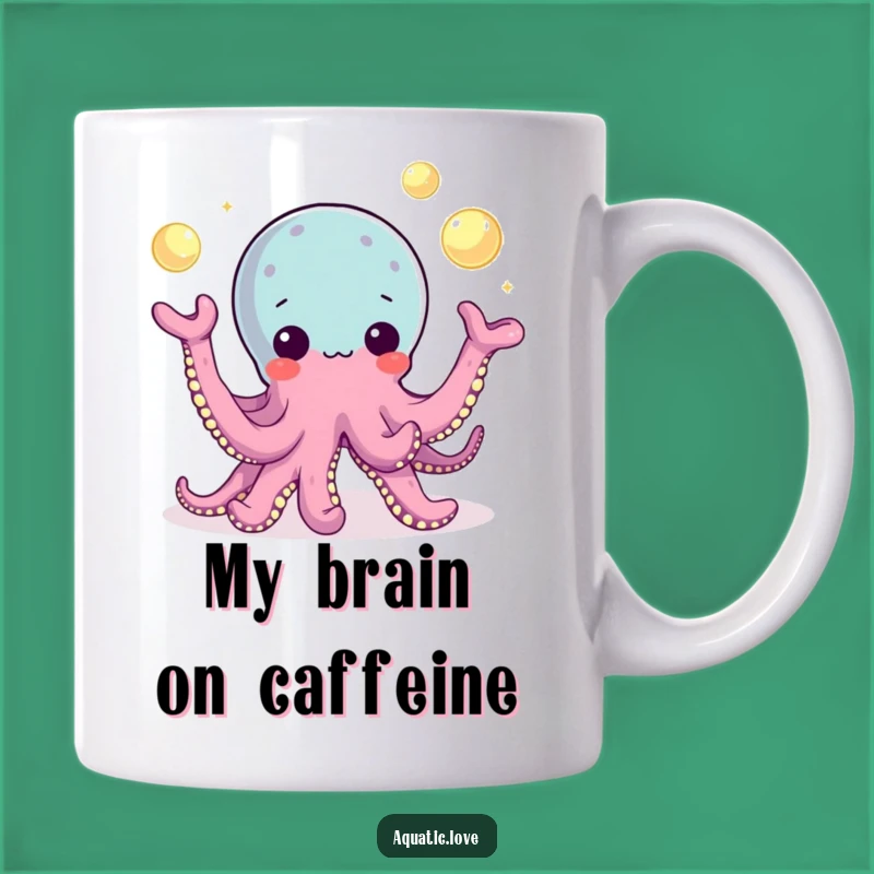 Funny Octopus Pearl Juggling Mug: Playful Character, Unique Funny Gift