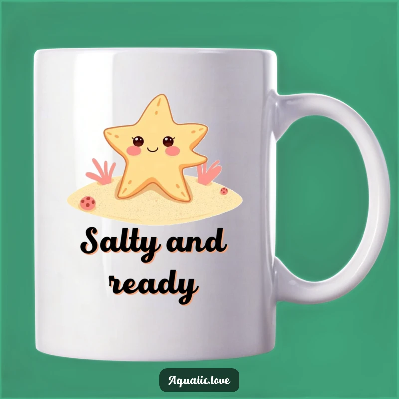Funny Starfish Flippers Mug: A Cheerful Winking Ocean Friend, Perfect Funny Gift
