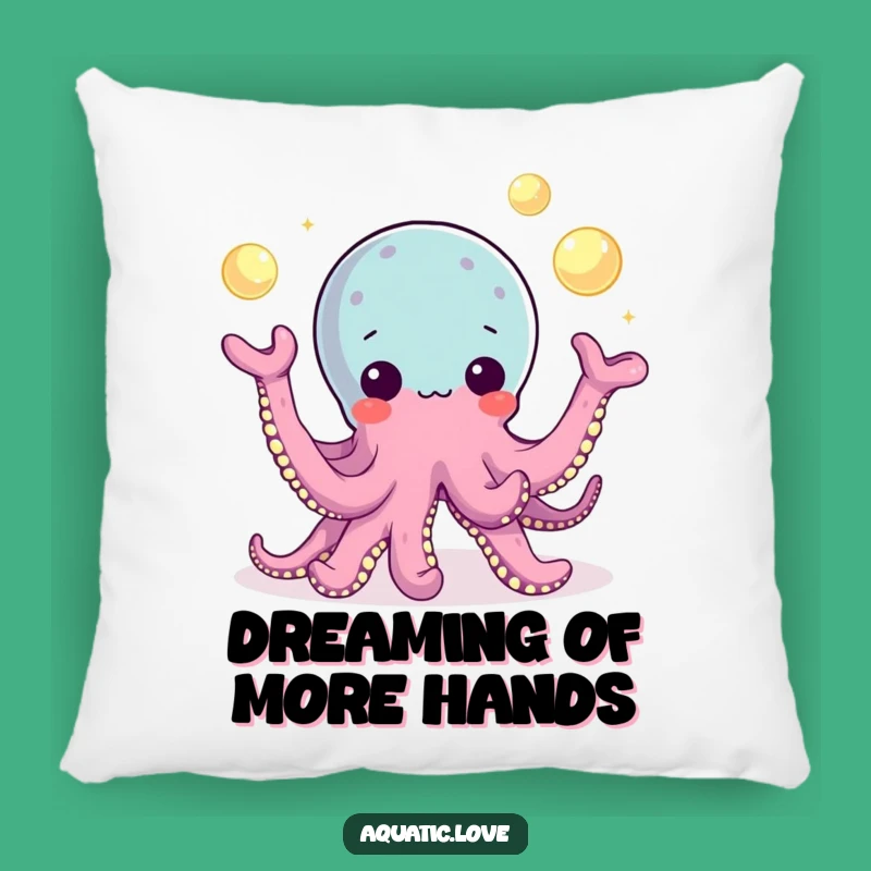 Funny Octopus Pearl Juggling Pillow: Comfy Character, Quirky Funny Gift
