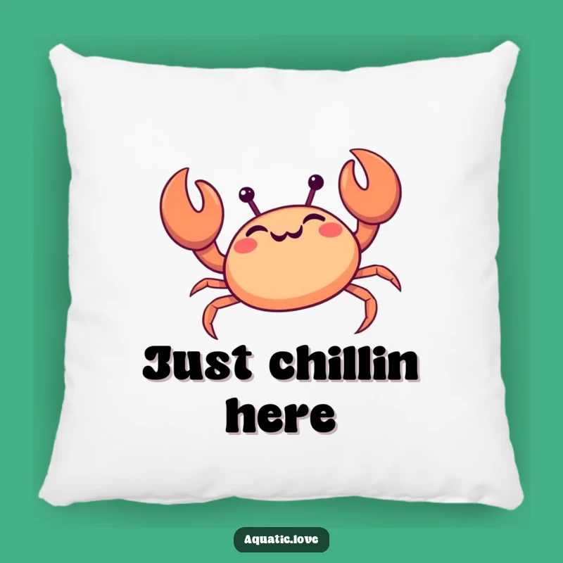Funny Giggling Crab Pillow: Cozy Scuttler, Comfy Ocean Accent, Perfect Funny Gift