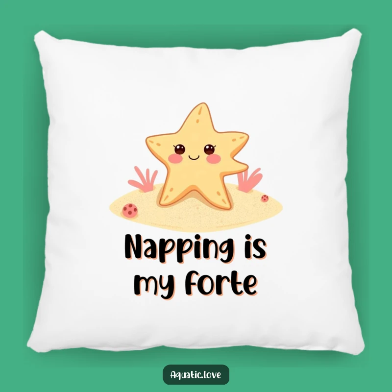 Funny Starfish Flippers Pillow: Cozy Winker, Comfy Ocean Accent, Perfect Funny Gift