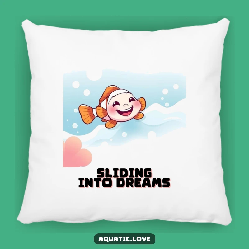 Funny Clownfish Grin Pillow: Cozy Fun Accent, Perfect Funny Gift