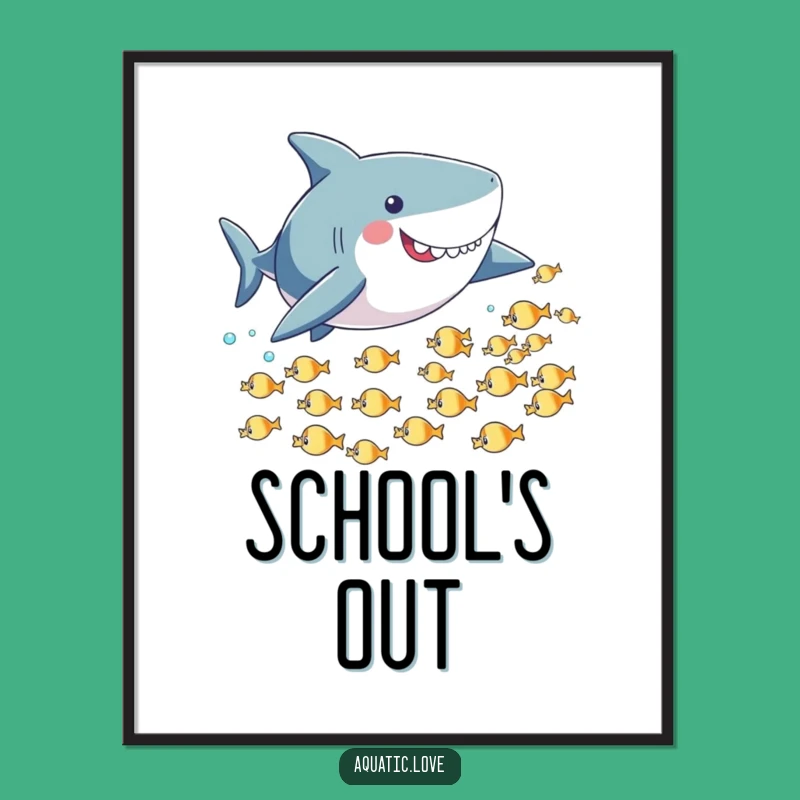 Funny Playful Shark Digital Art: Instant Chase Fun, Perfect Funny Gift