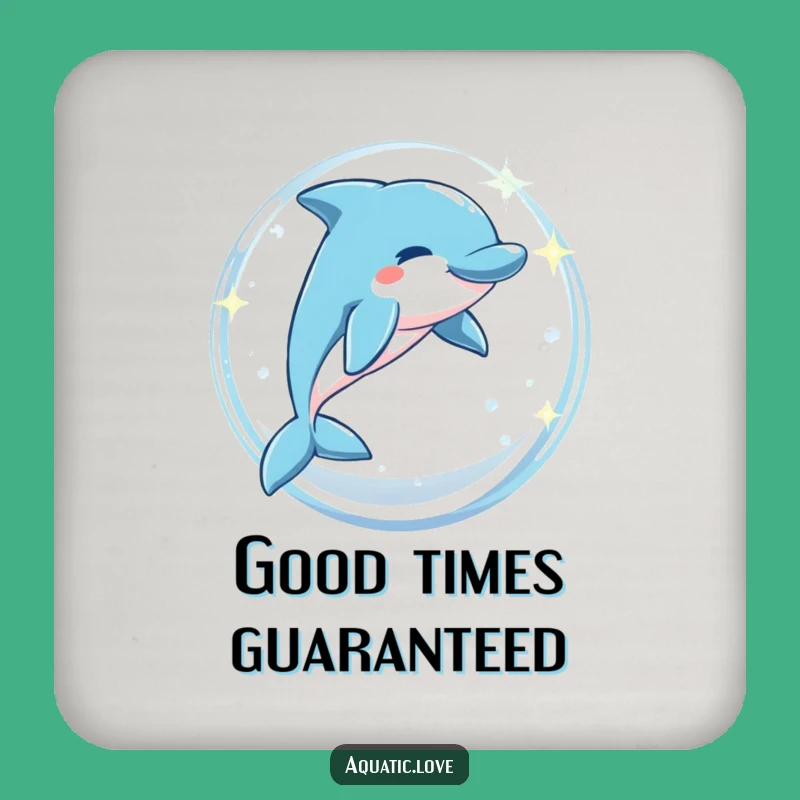 Funny Dolphin Bubble Coaster - Table Protection, Chic Funny Gift for Home Decor