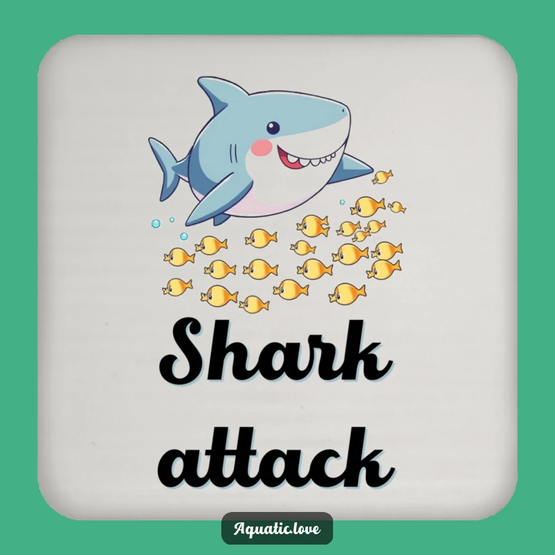 Funny Playful Shark Coaster: Protect Surfaces with Fun, Great Funny Gift