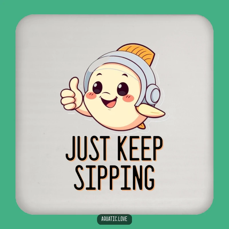 Funny Diving Fish Coaster - Protect Surfaces with Humor, Quirky Funny Gift for Any Table