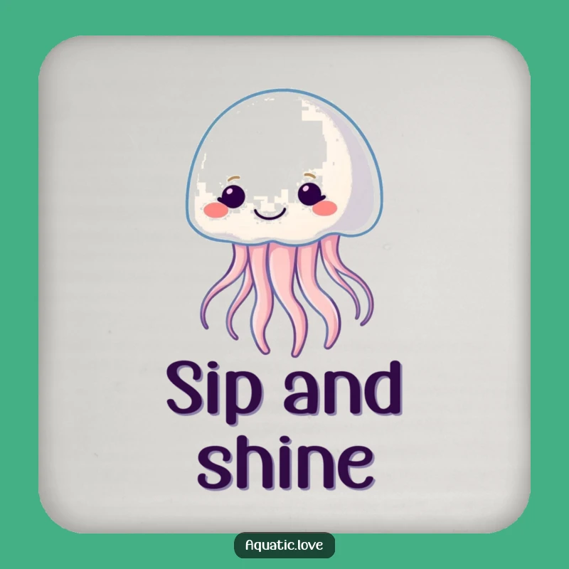 Funny Jellyfish Glow Coaster - Table Protection, Luminous Funny Gift for Home Decor