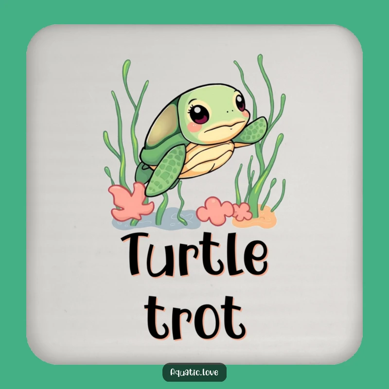 Funny Curious Turtle Coaster: Protect Surfaces with Purpose, Great Funny Gift