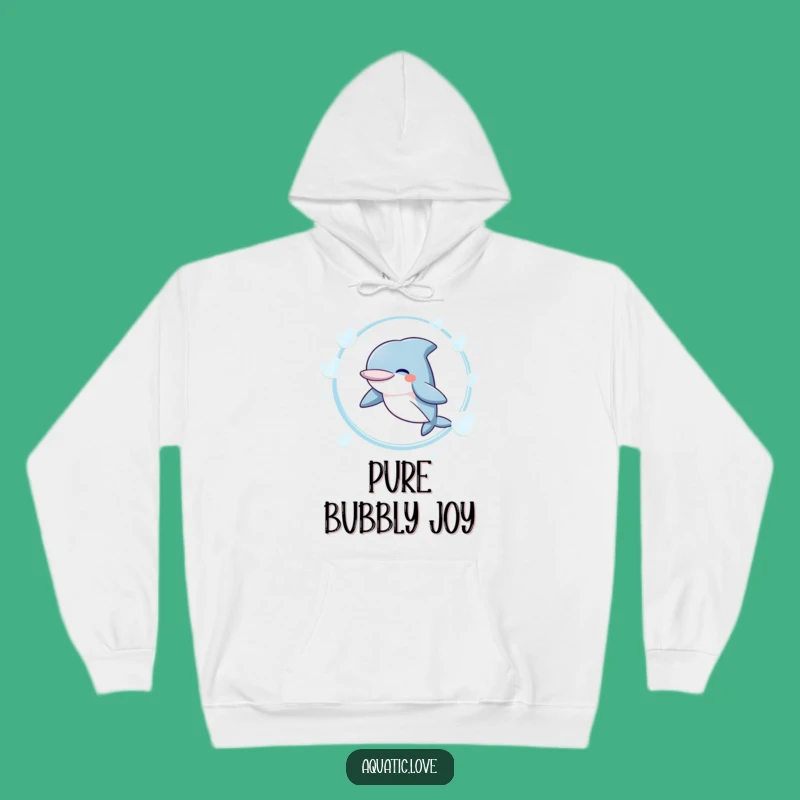 Funny Giggling Dolphin Hoodie: Cozy Joyful Character, Fantastic Funny Gift