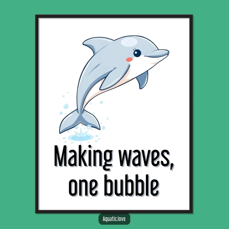 Free Printable Wall Art: Playful Dolphin Funny Downloadable Art for Coastal Decor