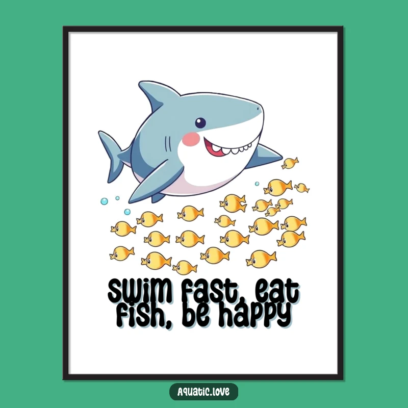 Free Printable Shark Wall Art: Playful Chase Decor Download