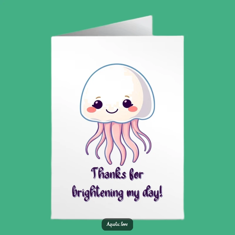 Free Printable Jellyfish Thank You Card: Glowing Gratitude DIY Downloadable Gift