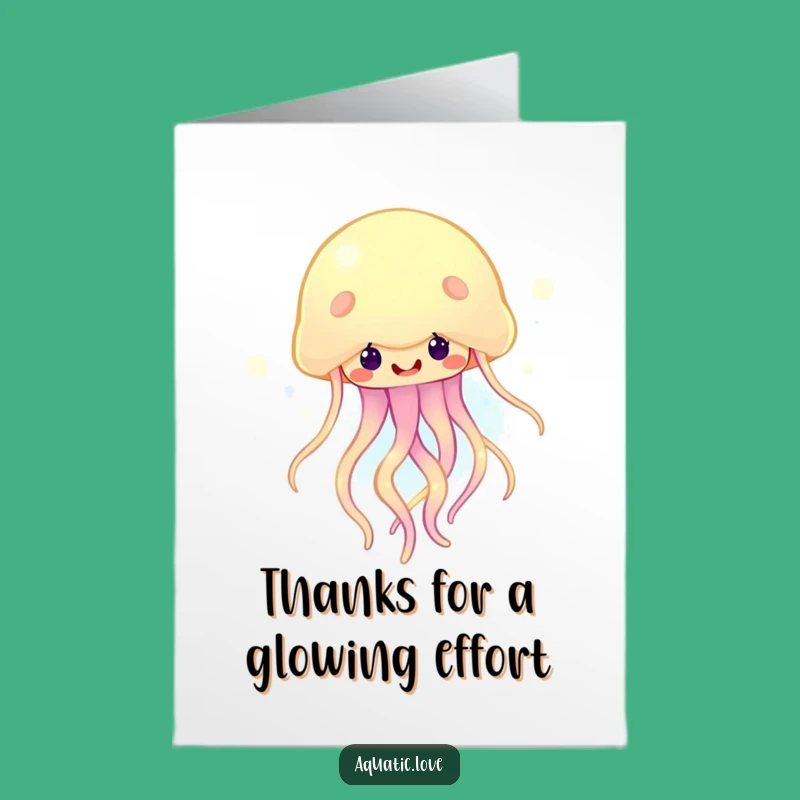 Free Printable Jellyfish Thank You Card: Happy Glowing Gratitude