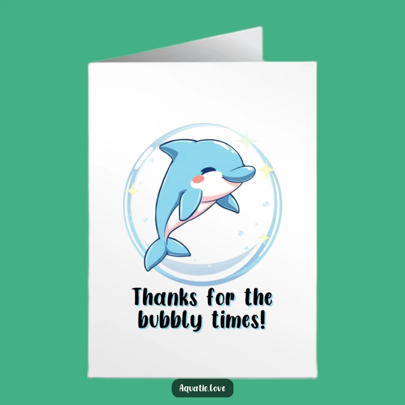 Free Printable Dolphin Thank You Card: Playful Leaping Gratitude DIY Downloadable Gift