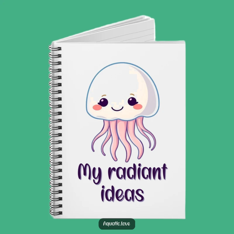 Funny Jellyfish Glow Notebook - Illuminated Thoughts, Inspiring Funny Gift for Writers