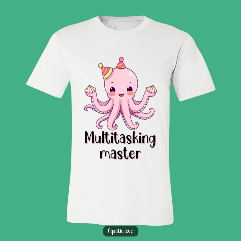 Funny Octopus Hats T-Shirt: Juggling Fun, Quirky Ocean Design, Awesome Funny Gift