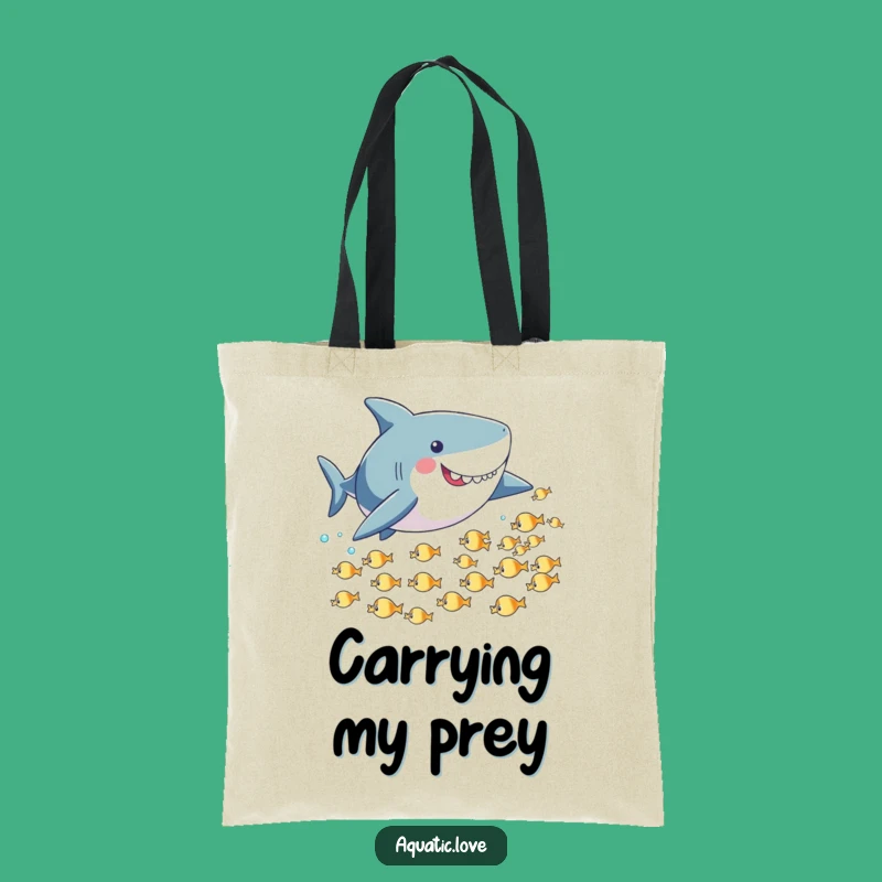 Funny Playful Shark Tote Bag: Carry Your Fun Chase, Great Funny Gift