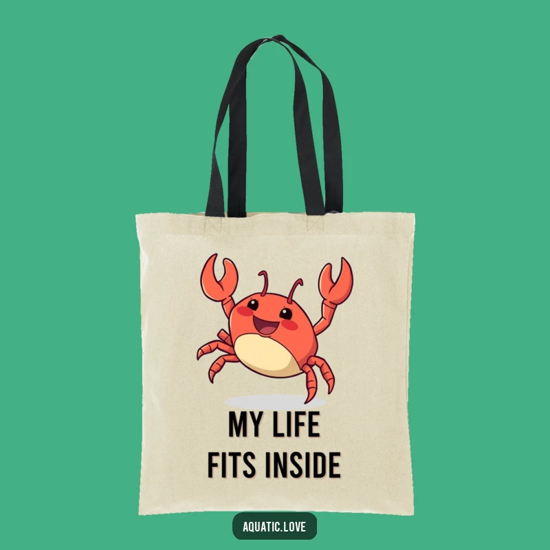 Funny Crab Scuttle Tote Bag: Lively Design, Practical Funny Gift